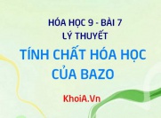 Tính chất hóa học của bazơ: Bazơ tan, Bazơ không tan - Lý thuyết Hóa 9 bài 7